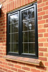 black double glazed casement windows